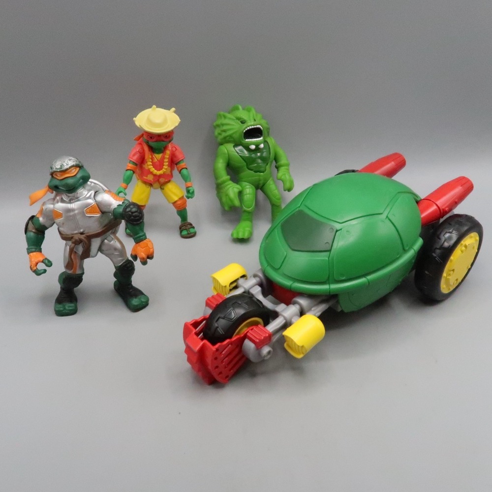 Teenage Mutant Ninja Turtles Turtle Dragster Car Sea Monster Figures‎ Toy Lot